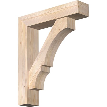 Ekena Millwork Balboa Block Smooth Bracket w/ Offset Brace, Douglas Fir, 7 1/2"W x 34"D x 40"H BKT0806X34X40BOA05SDF